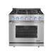 Dacor 36 in. DYF36BFTSL Built‑in Bottom Freezer Refrigerator, 36 in. RNRP36GS/NG Gas Range, DDW24S 24 in. Built-in Dishwasher